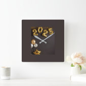 Wall-Uhr Quadratische Wanduhr (Zuhause)