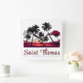 Wall-Uhr Quadratische Wanduhr (Zuhause)