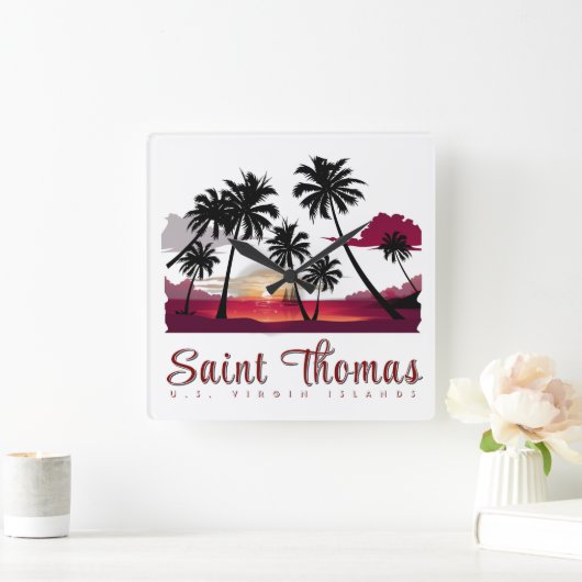 Wall-Uhr Quadratische Wanduhr (Zuhause)