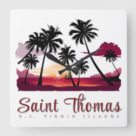 Wall-Uhr Quadratische Wanduhr