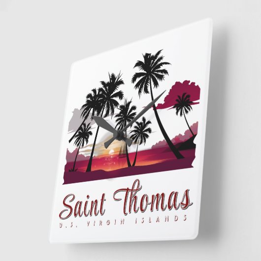 Wall-Uhr Quadratische Wanduhr (Winkel)