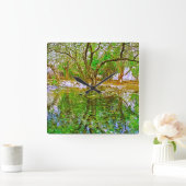 Wall-Uhr Quadratische Wanduhr (Zuhause)