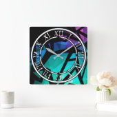 Wall-Uhr Quadratische Wanduhr (Zuhause)