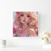 Wall-Uhr Quadratische Wanduhr (Zuhause)