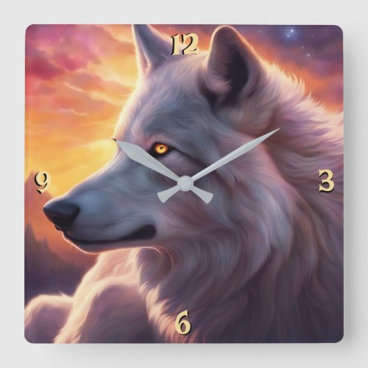 Wall-Uhr Quadratische Wanduhr (Vorderseite)