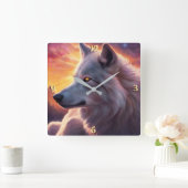 Wall-Uhr Quadratische Wanduhr (Zuhause)