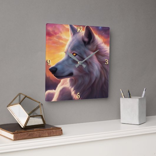 Wall-Uhr Quadratische Wanduhr (Büro)