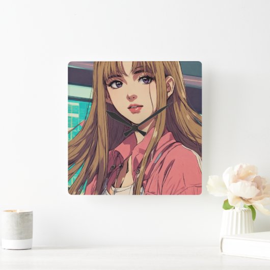 Wall-Uhr Quadratische Wanduhr (Zuhause)