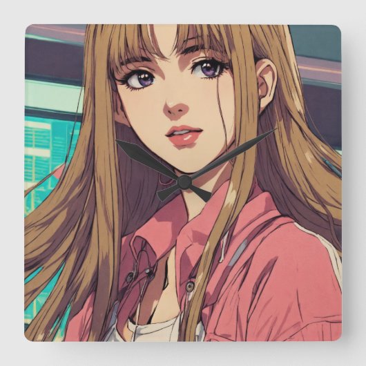 Wall-Uhr Quadratische Wanduhr (Vorderseite)