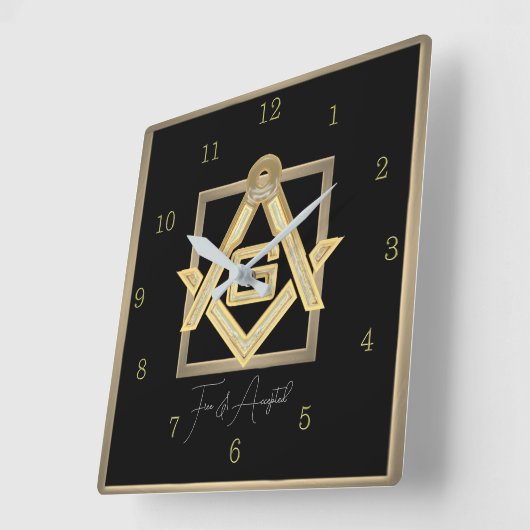 Wall-Uhr Quadratische Wanduhr (Winkel)