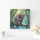 Wall-Uhr Quadratische Wanduhr (Zuhause)