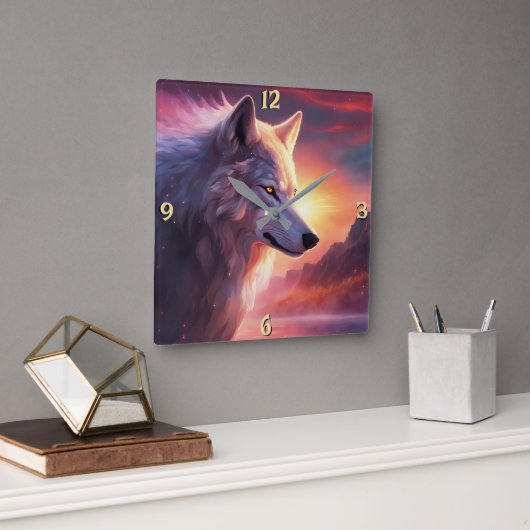 Wall-Uhr Quadratische Wanduhr (Büro)