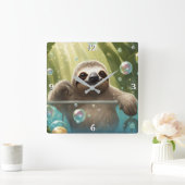 Wall-Uhr Quadratische Wanduhr (Zuhause)