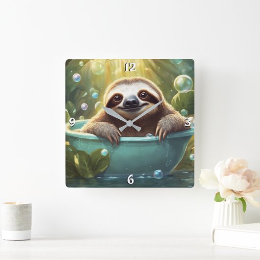 Wall-Uhr Quadratische Wanduhr (Zuhause)