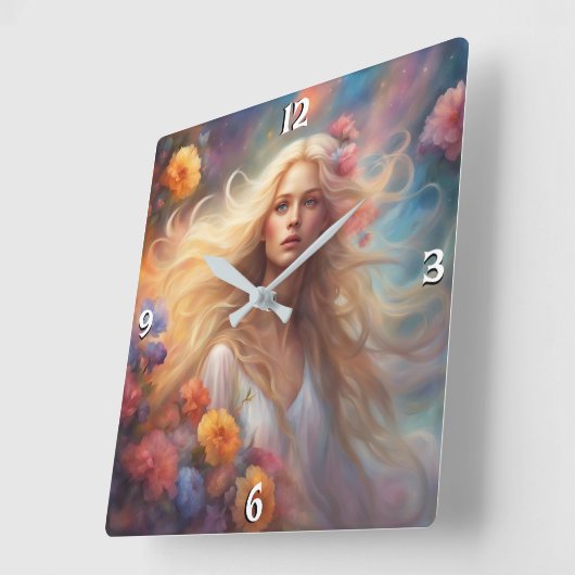 Wall-Uhr Quadratische Wanduhr (Winkel)