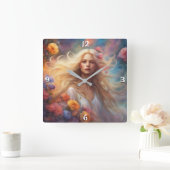 Wall-Uhr Quadratische Wanduhr (Zuhause)