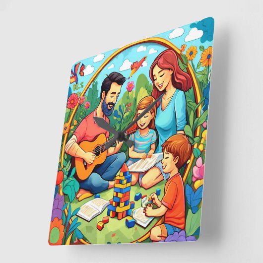 Wall-Uhr Quadratische Wanduhr (Winkel)