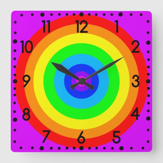 Wall-Uhr Quadratische Wanduhr (Vorderseite)