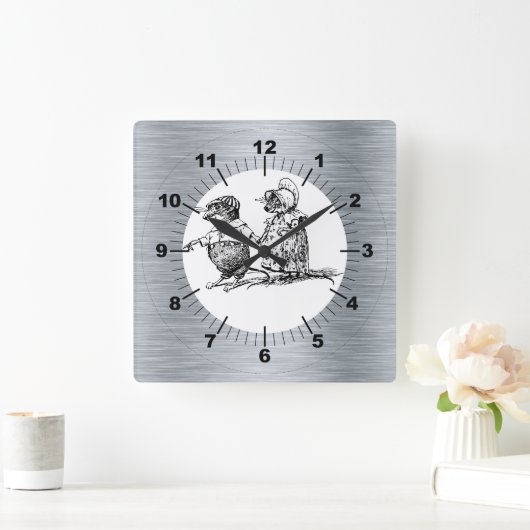 Wall-Uhr Quadratische Wanduhr (Zuhause)