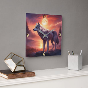 Wall-Uhr Quadratische Wanduhr