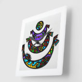 Wall-Uhr Quadratische Wanduhr (Winkel)