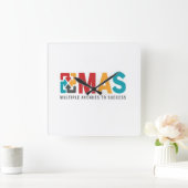 Wall-Uhr Quadratische Wanduhr (Zuhause)