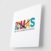 Wall-Uhr Quadratische Wanduhr (Winkel)