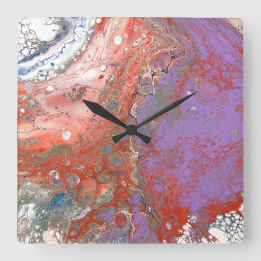 Wall-Uhr Quadratische Wanduhr (Vorderseite)