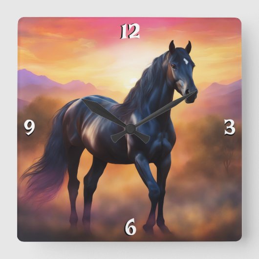 Wall-Uhr Quadratische Wanduhr (Vorderseite)