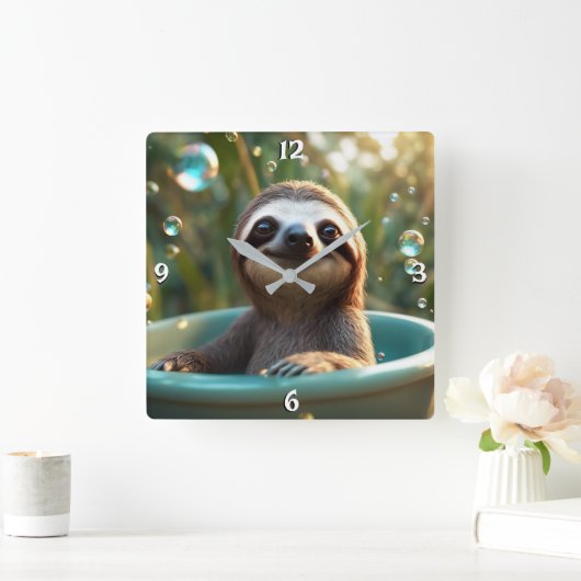 Wall-Uhr Quadratische Wanduhr (Zuhause)