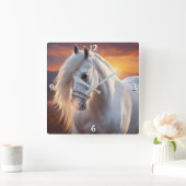 Wall-Uhr Quadratische Wanduhr (Zuhause)