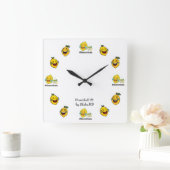 Wall-Uhr Quadratische Wanduhr (Zuhause)