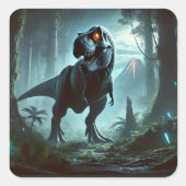 Wall-Uhr Quadratischer Aufkleber (Vorderseite)