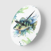 Wall-Uhr - Wasserfarbenserie: Perle Runde Wanduhr (Winkel)