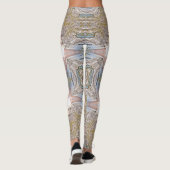 Wall Vines Tan Geometrische Leggings (Rückseite)