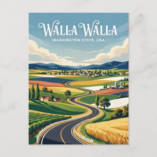 Walla Walla Valley USA Postkarte (Vorderseite)