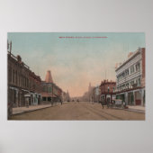 Walla Walla, WA - Blick auf Main St. Poster (Vorne)