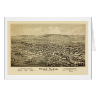 Walla Walla, WA panoramische Karte - 1876