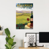Walla Walla, WA Wine Country - Reiseplakat Poster (Heimbüro)