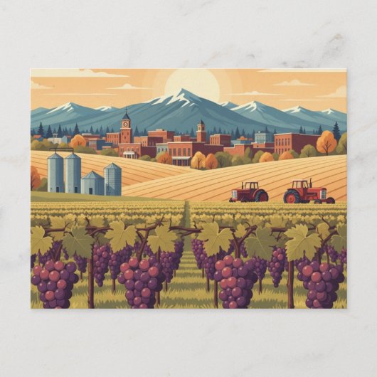Walla Walla Washington Reise Feiertagspostkarte (Vorderseite)