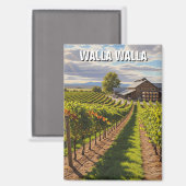 Walla Walla Washington Reise Magnet (Vorderseite/Rückseite)