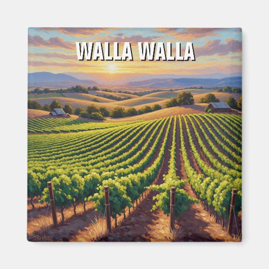 Walla Walla Washington Reise Magnet (Vorne)