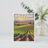 Walla Walla Washington Travel Postkarte (Stehend Vorderseite)
