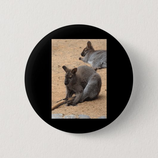 Wallabies Nature Lovers Fürteventura Vertical Sti Button (Vorderseite)
