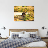 Wallaby an der Riverside Leinwanddruck (Insitu (Schlafzimmer))