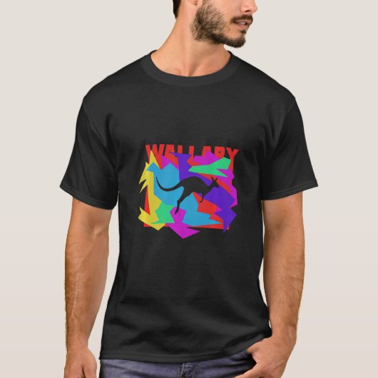 Wallaby Animal Mosaik Puzzle T-Shirt (Vorderseite)