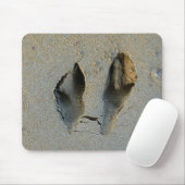 Wallaby Footprints in Sand Mousepad (Mit Mouse)