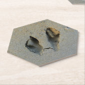 Wallaby Footprints in Sand Untersetzer (angewinkelt)