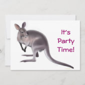 Wallaby Party Einladung (Vorderseite)