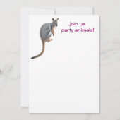 Wallaby Party Einladung (Rückseite)